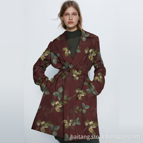 Patterns of Plants Digital Printing Fabric Woven Cloth